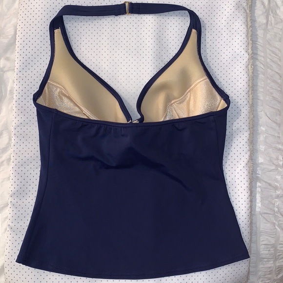 Victorias secret navy blue halter top bathing suit (top only) size 36DD - Picture 8 of 13